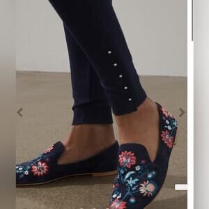 NWOT Chico's Ponte Rivet Stud Leggings Blue Chico’s size 0  US size 4